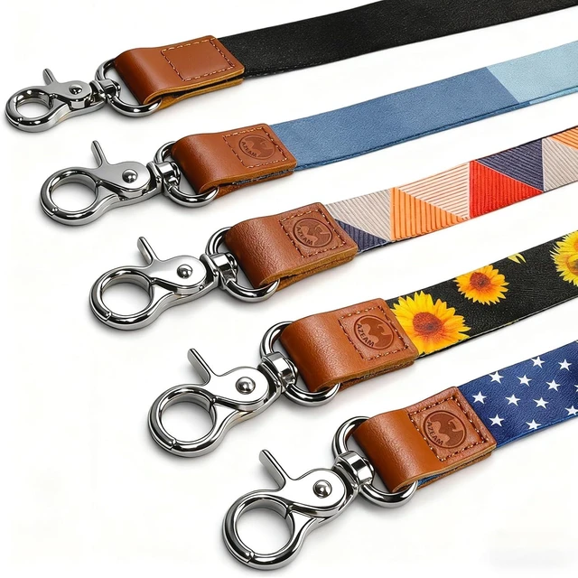 Alt view image 2 of 7 - Lanyard Black Long Lanyard for Keys ID Badges Cards Car Keys Wallet