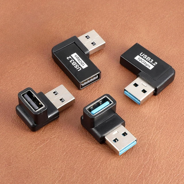 Alt view image 2 of 7 - 4 Pack 90 Degree USB A Male to Female Adapter Right Angle USB Adapter