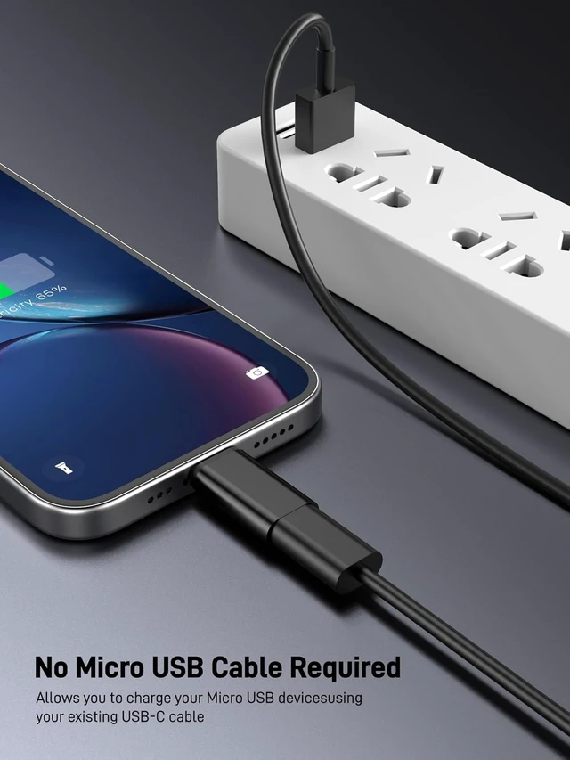 Alt view image 5 of 7 - USB C to Micro USB Adapter(5 Pack) USB Type C Female to Micro USB Male Convert Connector USB C to Micro B Charge and Data Sync for Galaxy S7 Edge S6 Nexus 6/5 and Other Micro Devices.