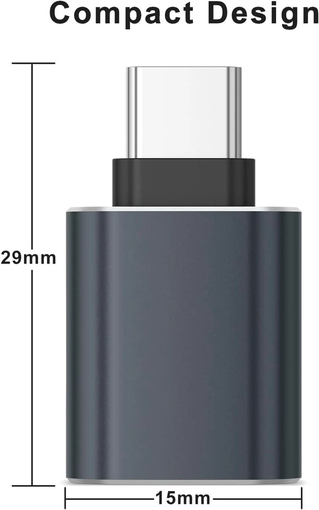 Alt view image 4 of 7 - 6 Pack USB C to USB Adapter USB Type C Male to USB A 3.0 Female OTG Adapter for iPhone 17 16 15 Pro Max MacBook Pro Flash Thumb Drive iPad Galaxy XPS and More Type C Device (Grey)