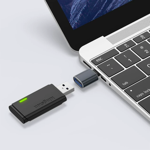 Alt view image 7 of 7 - 6 Pack USB C to USB Adapter USB Type C Male to USB A 3.0 Female OTG Adapter for iPhone 17 16 15 Pro Max MacBook Pro Flash Thumb Drive iPad Galaxy XPS and More Type C Device (Grey)