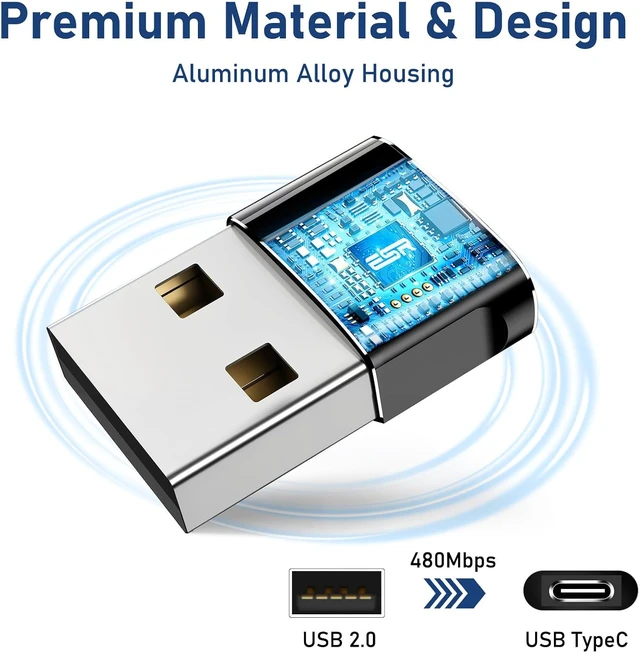 Alt view image 5 of 7 - USB to USB C Adapter - USB C Female to USB Male Adapter Type C Charger Cable Power Converter for iPhone 16 15 14 13 Pro Max Watch Airpods Compatible for Switch Galaxy S25