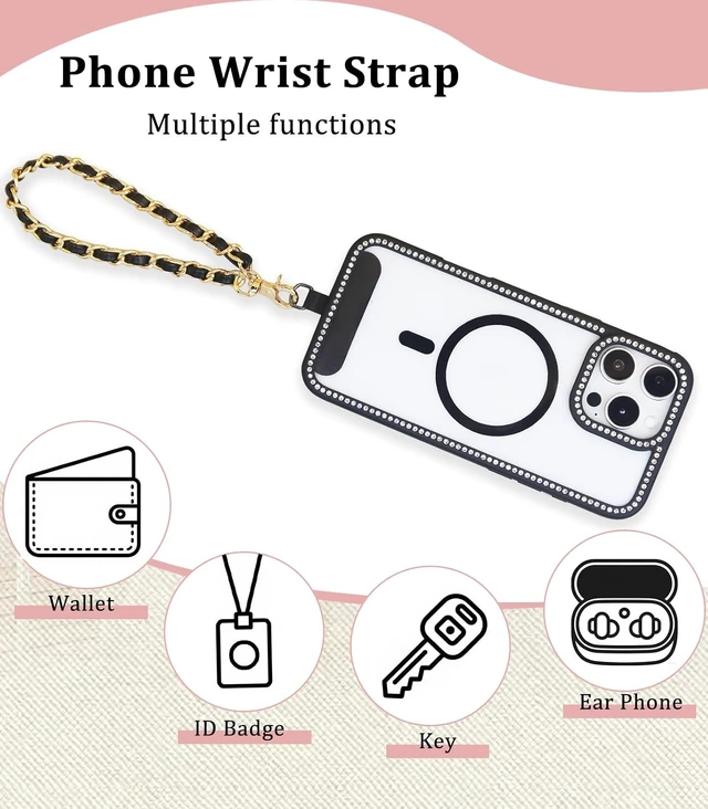 Alt view image 4 of 7 - Phone Chain Crossbody Adjustable Anti-Theft Cell Phone Lanyard Crossbody
