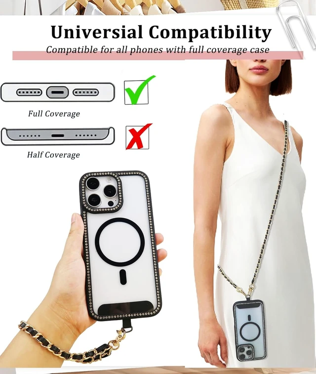 Alt view image 5 of 7 - Phone Chain Crossbody Adjustable Anti-Theft Cell Phone Lanyard Crossbody