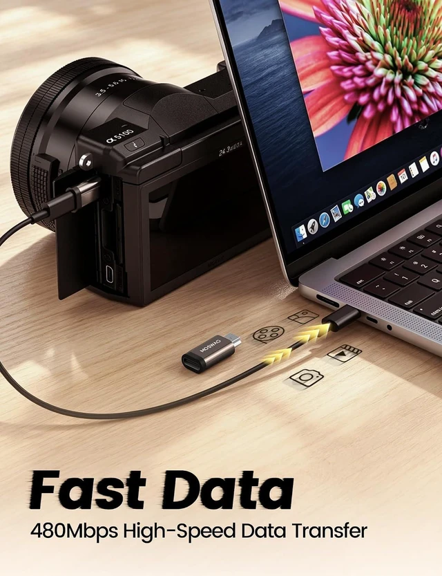 Alt view image 4 of 7 - USB C to Mini USB 2.0 Adapter USB-C Female to USB Mini Male 2 Pack