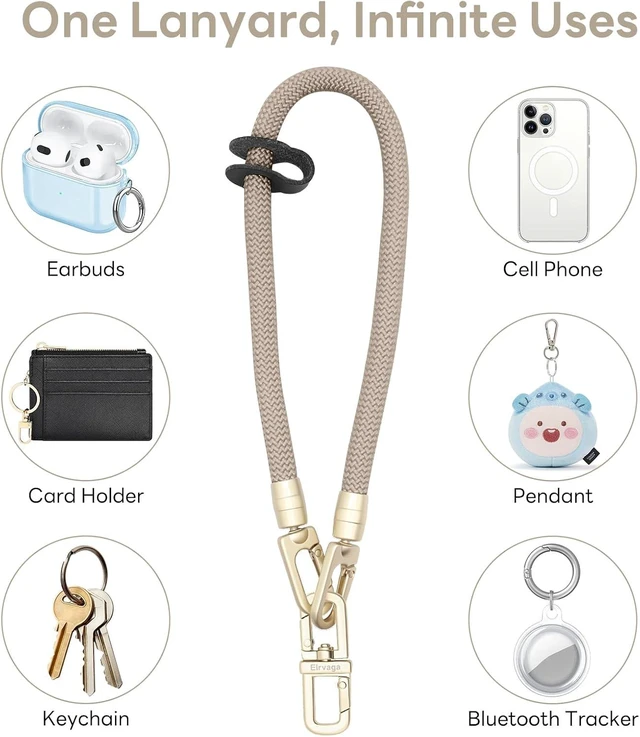Alt view image 7 of 7 - Universal Cell Phone Lanyard Wrist Strap Phone Bracelet Strap Phone Charms Strap