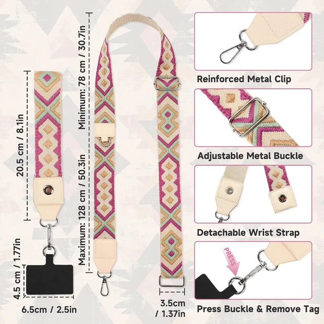 Alt view image 6 of 7 - Cell Phone Lanyard Crossbody Clip and Go Phone Strap with Wallet