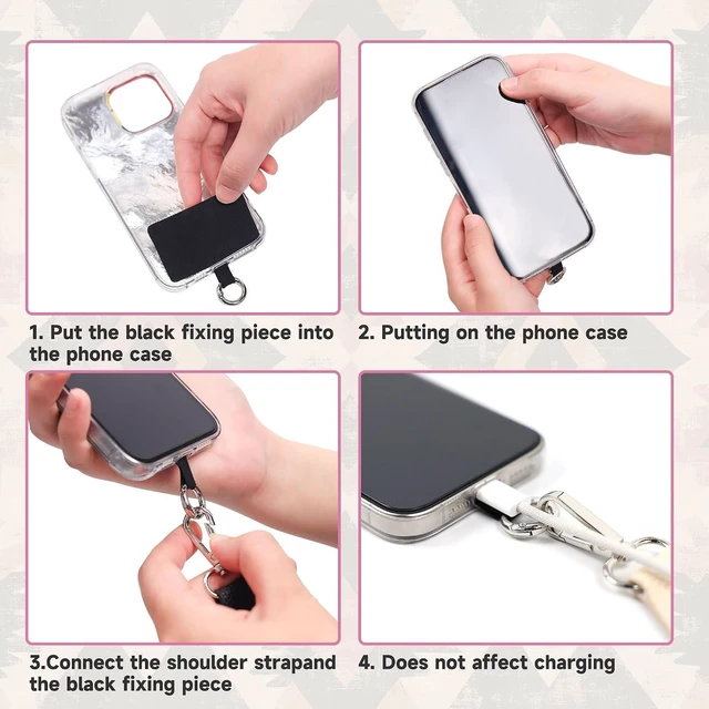 Alt view image 5 of 7 - Cell Phone Lanyard Crossbody Clip and Go Phone Strap with Wallet