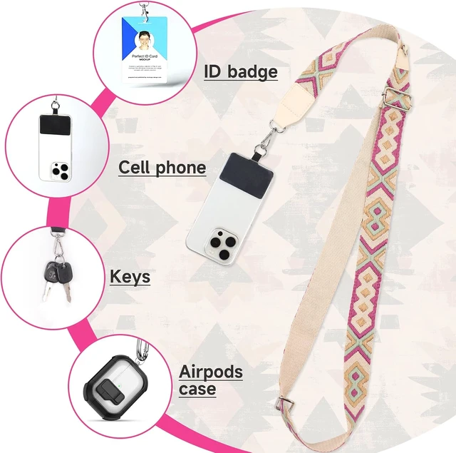Alt view image 7 of 7 - Cell Phone Lanyard Crossbody Clip and Go Phone Strap with Wallet