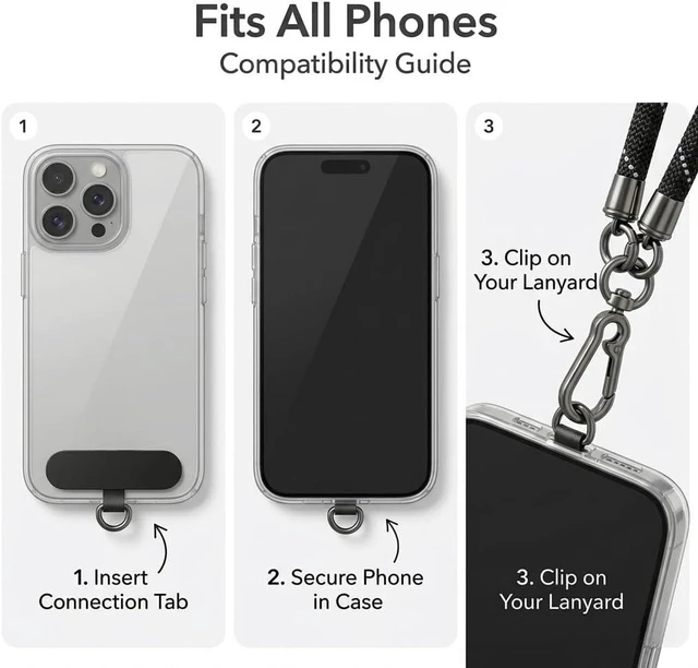 Alt view image 6 of 6 - Phone Lanyard Wrist Strap Soft Rope Phone Strap Wrist Lanyard Heavy Duty