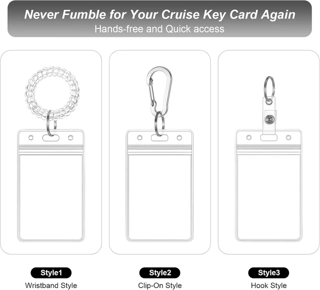 Alt view image 3 of 7 - Wrist Coil ID Badge Holder with Multitool Aluminum Carabiner Clip Stretchable Spiral Wristband Key Ring for Lanyard Outdoor Camping Cruise (Clear Vertical PVC)