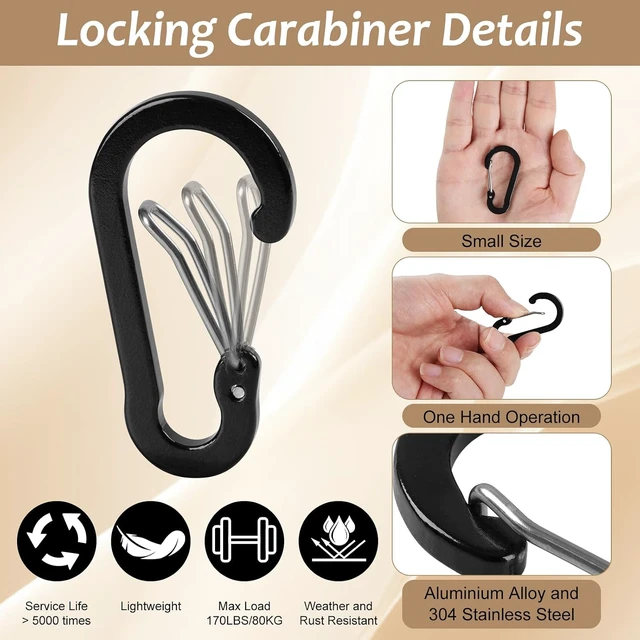 Alt view image 6 of 7 - Wrist Coil ID Badge Holder with Multitool Aluminum Carabiner Clip Stretchable Spiral Wristband Key Ring for Lanyard Outdoor Camping Cruise (Clear Vertical PVC)