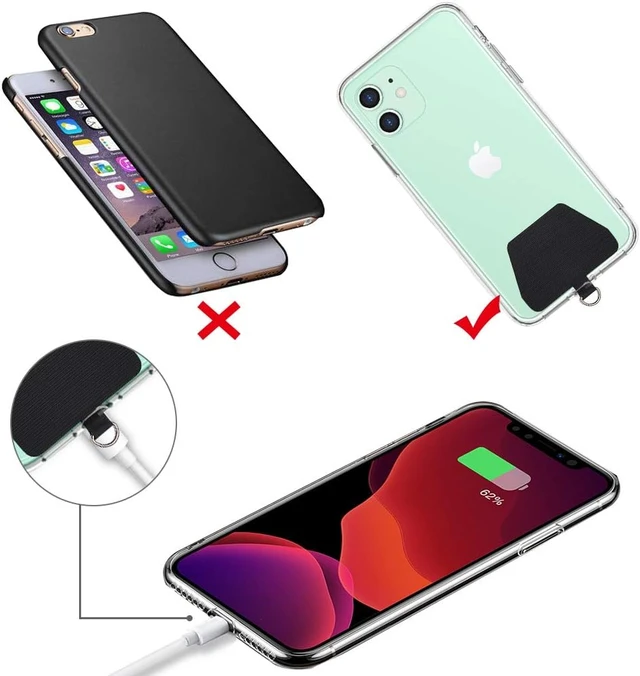 Alt view image 4 of 6 - Phone Tether Tab 4X Durable Patches for Phone Lanyard Compatible for All Most Smartphones Full Coverage Cases