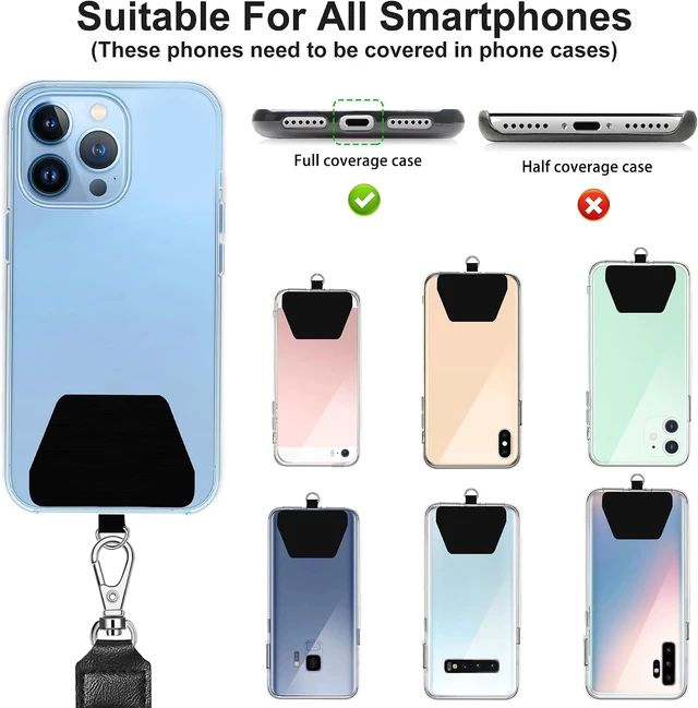 Alt view image 6 of 6 - Phone Tether Tab 4X Durable Patches for Phone Lanyard Compatible for All Most Smartphones Full Coverage Cases
