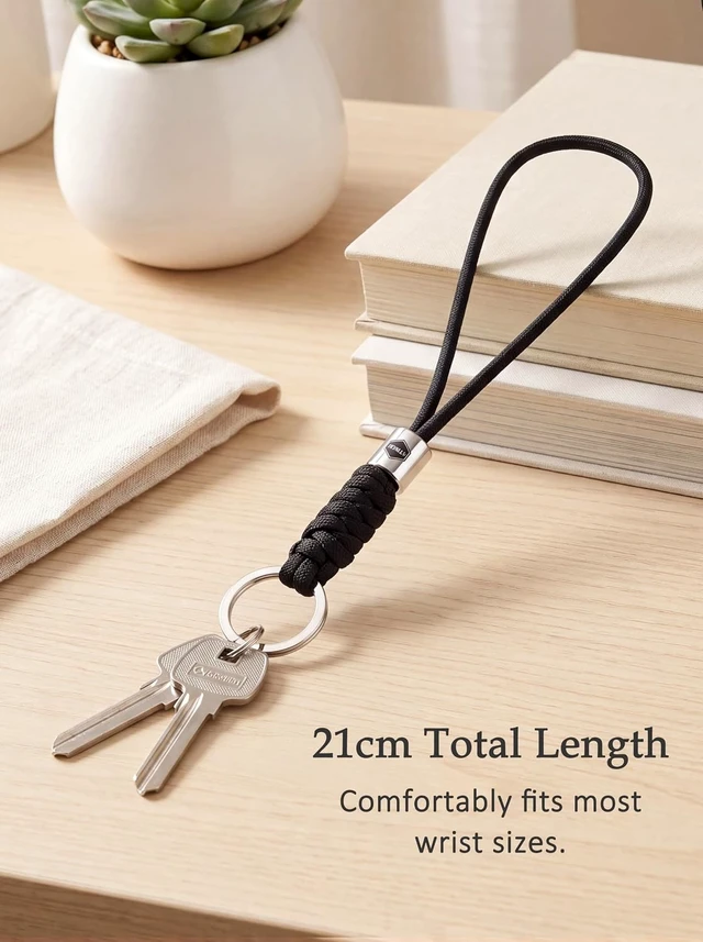 Alt view image 4 of 7 - Paracord Wrist Lanyard Keychain for Keys ID Badge Car Fob & Wallet