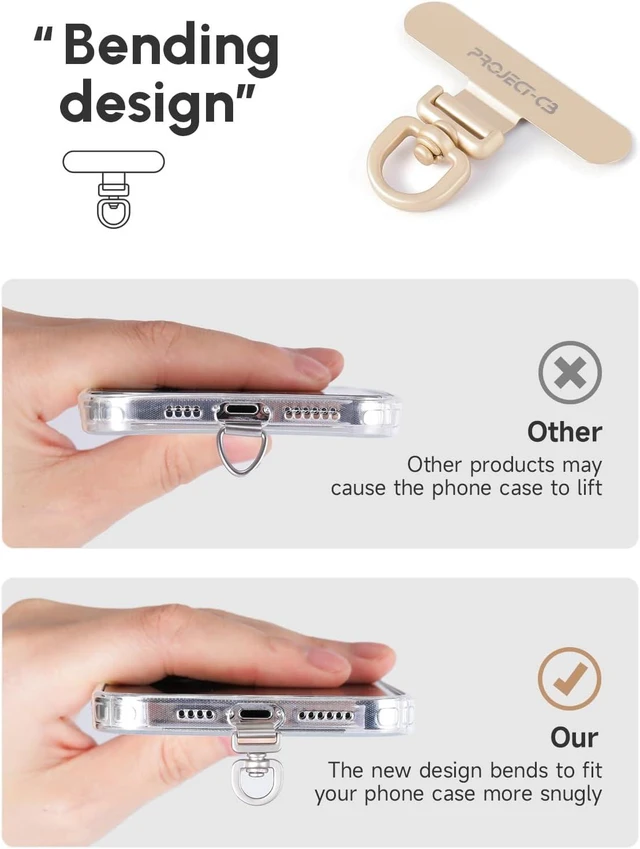 Alt view image 2 of 7 - Phone Lanyard Tether Tab Phone Strap Metal Patch Universal Phone Lanyard Tether Patch Without Adhesive