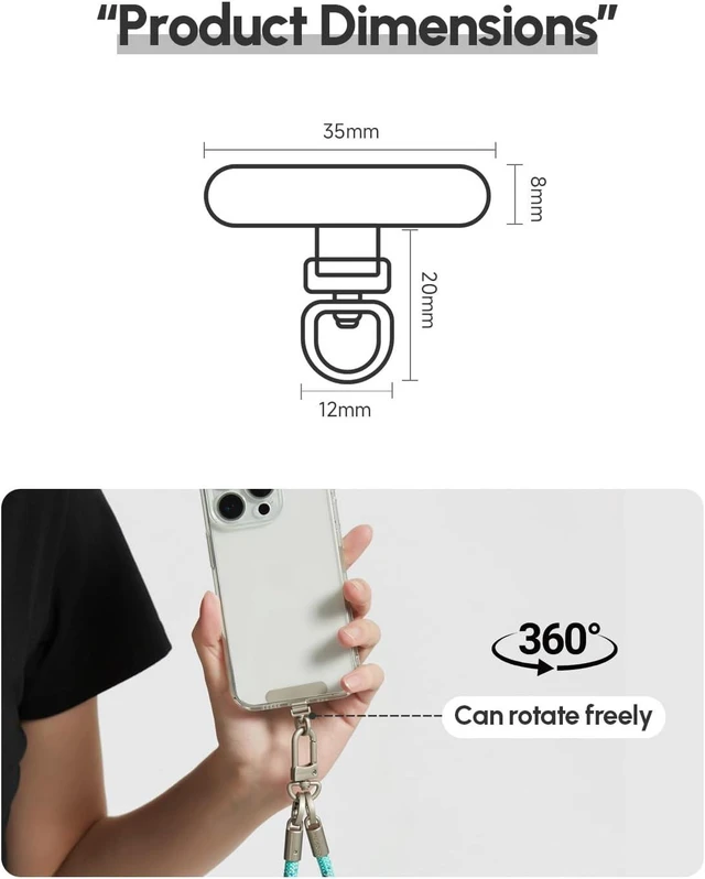 Alt view image 5 of 7 - Phone Lanyard Tether Tab Phone Strap Metal Patch Universal Phone Lanyard Tether Patch Without Adhesive