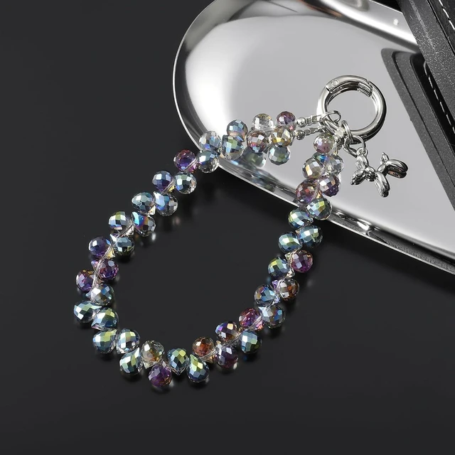 Alt view image 6 of 7 - Sparkling Beaded Phone Wrist Strap with Box D-Dark Purple