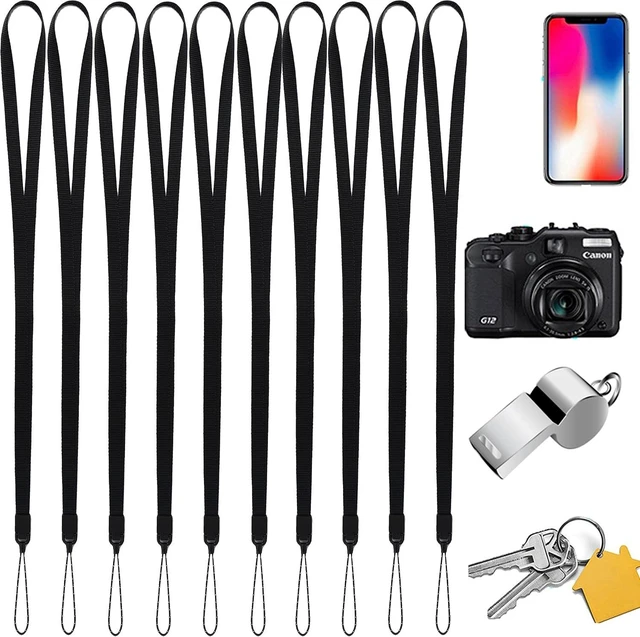 Alt view image 5 of 6 - 10Pcs Neck Lanyards Black Long (10 Black - Combination 1)