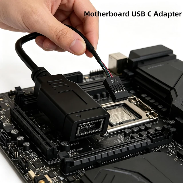 Alt view image 5 of 7 - Motherboard USB 2.0 to USB C 3.2 Gen 1 Header Adapter (Single-Head)