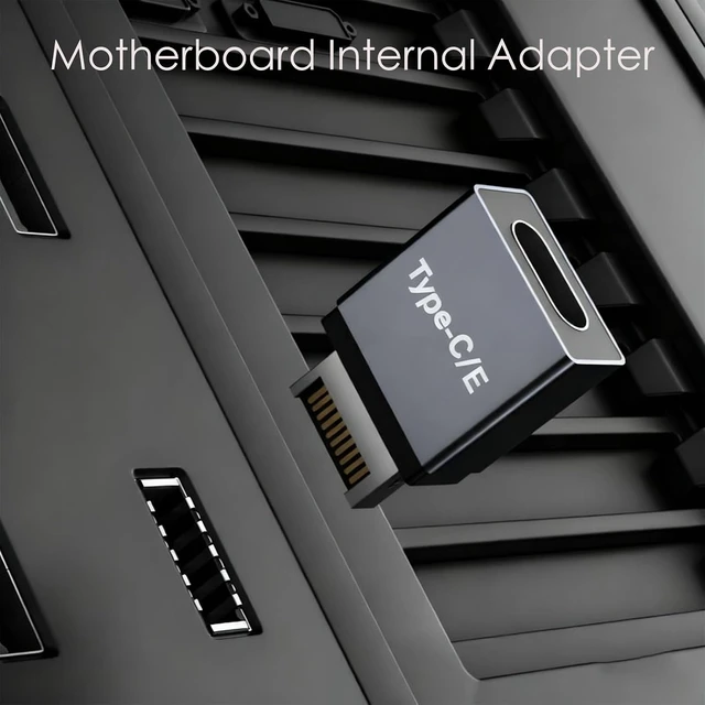 Alt view image 2 of 6 - 10Gbps USB C Motherboard Adapter USB 3.1 Gen 2 Type E Male to USB C Extension Adapter Support Data Transfer and Charging for Motherboard Internal Adapter.1 Pack