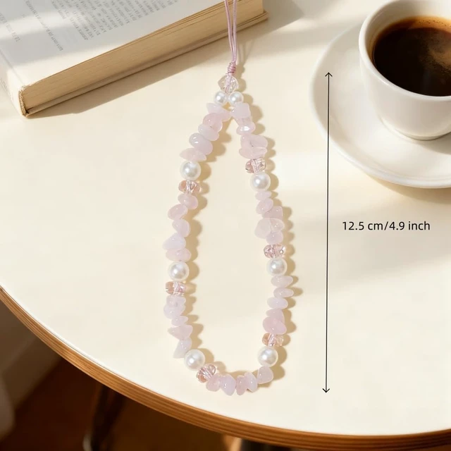 Alt view image 6 of 7 - Phone Charm Beaded Camera Wrist Strap Cute Chain Lanyard Wristlet