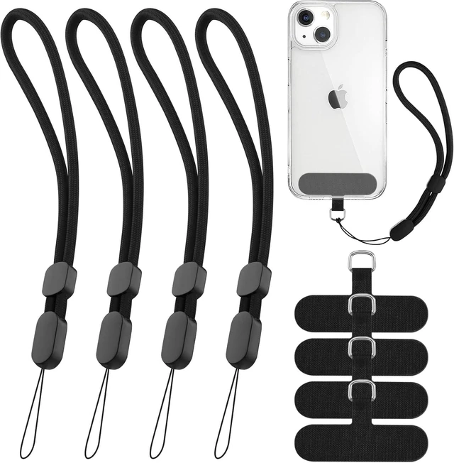 Main image of 4-Pack Phone Wrist Strap Adjustable Hand Wrist Strap Lanyard with 4pcs Tether Tabs for Most Phone Case