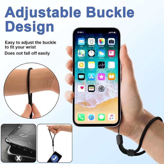 Alt view image 2 of 7 - 4-Pack Phone Wrist Strap Adjustable Hand Wrist Strap Lanyard with 4pcs Tether Tabs for Most Phone Case