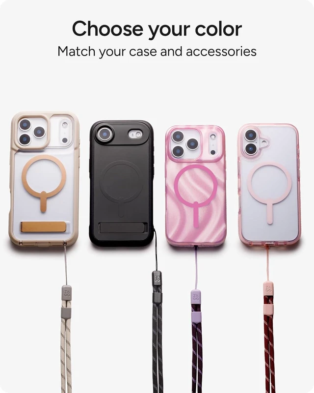 Alt view image 6 of 7 - Wrist Strap for Phone & AirPods Cases Adjustable Comfortable Nylon Lanyard Fits Lanyard Eyelets & Closed-Bottom Cases