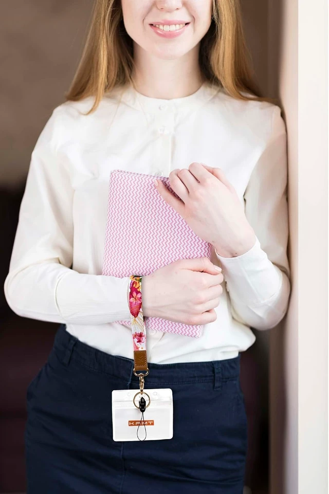 Alt view image 6 of 6 - Key Phone Wristlet Strap Hand Wrist Key Chain Lanyard with Ring Cool Women Wrist Strap for Car Key ID Badge Wallet