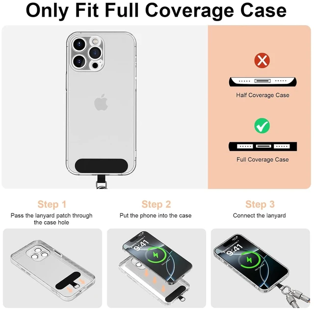 Alt view image 5 of 7 - Phone Lanyard Built-in USB-C to C Fast Charging Cable 2Pack 65W High Speed