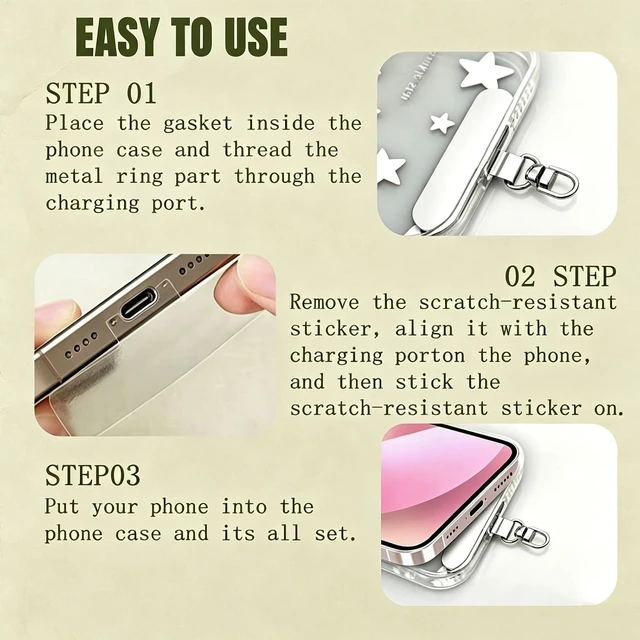 Alt view image 5 of 7 - Phone Wrist Strap Phone Charm Strap Metal Phone Chain Tab Welding Process not Easy to Break