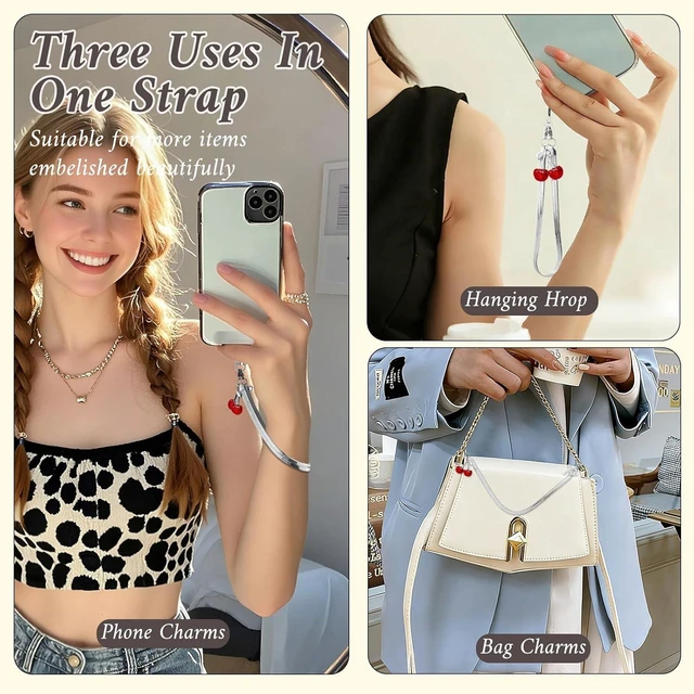 Alt view image 6 of 7 - Phone Wrist Strap Phone Charm Strap Metal Phone Chain Tab Welding Process not Easy to Break