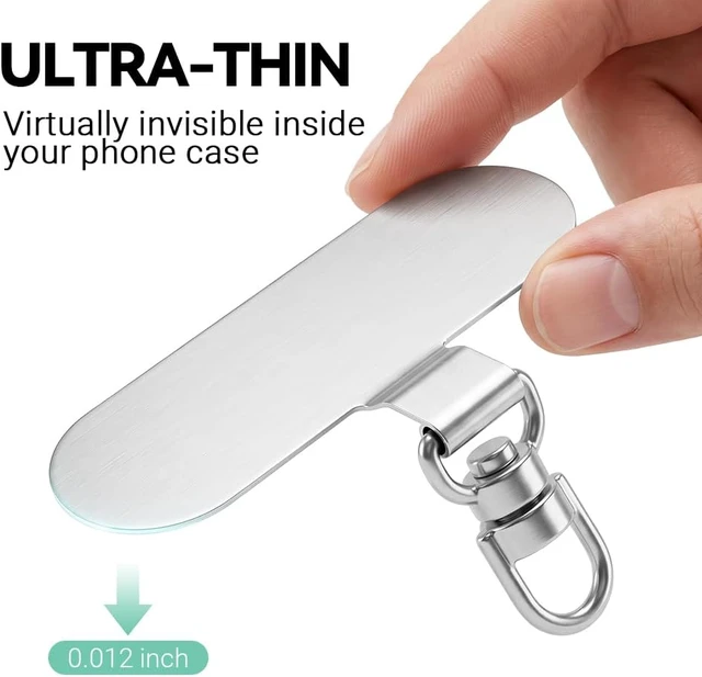 Alt view image 2 of 7 - Universal Metal Phone Tether Tab Heavy-duty Phone Lanyard Tab for Wrist&Crossbody Straps Full-cover Phone Cases