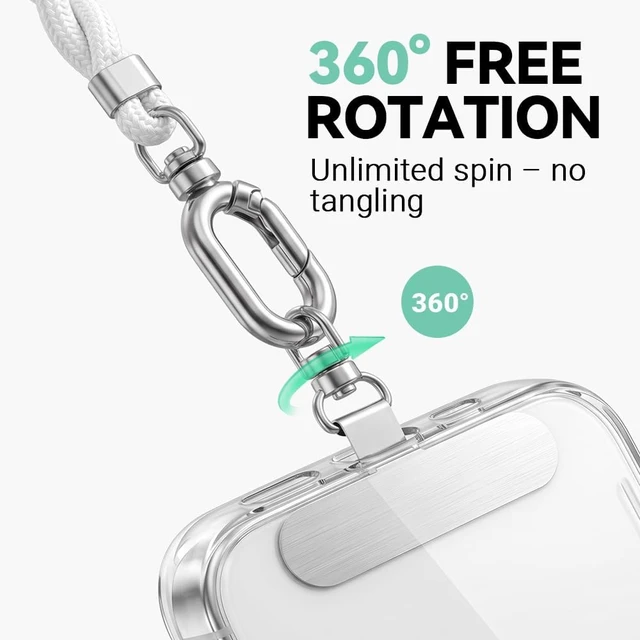 Alt view image 4 of 7 - Universal Metal Phone Tether Tab Heavy-duty Phone Lanyard Tab for Wrist&Crossbody Straps Full-cover Phone Cases