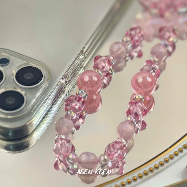 Alt view image 4 of 7 - Phone Charms Cute Beaded Phone Lanyard Wrist Strap Aesthetic CellPhone Keychain Cute PhoneCharms for Women