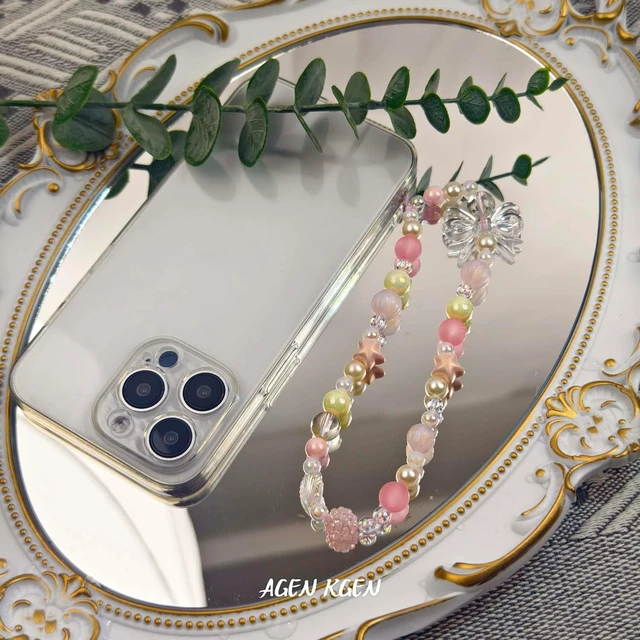 Alt view image 5 of 7 - Phone Charms Cute Beaded Phone Lanyard Wrist Strap Aesthetic CellPhone Keychain Cute PhoneCharms for Women