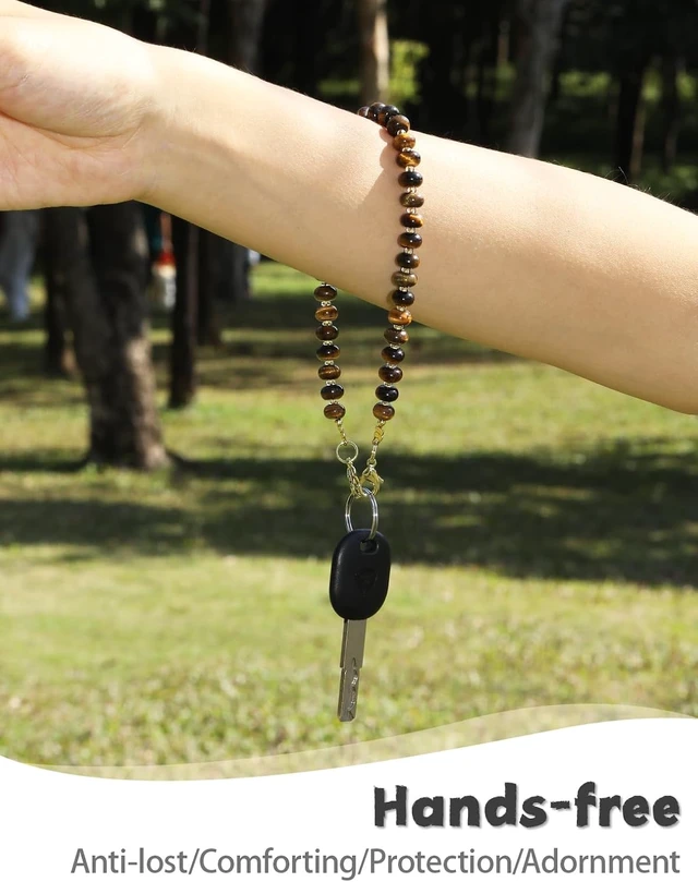 Alt view image 6 of 7 - Beaded Phone Charm Wrist Strap with Tether Tab Camera Lanyard
