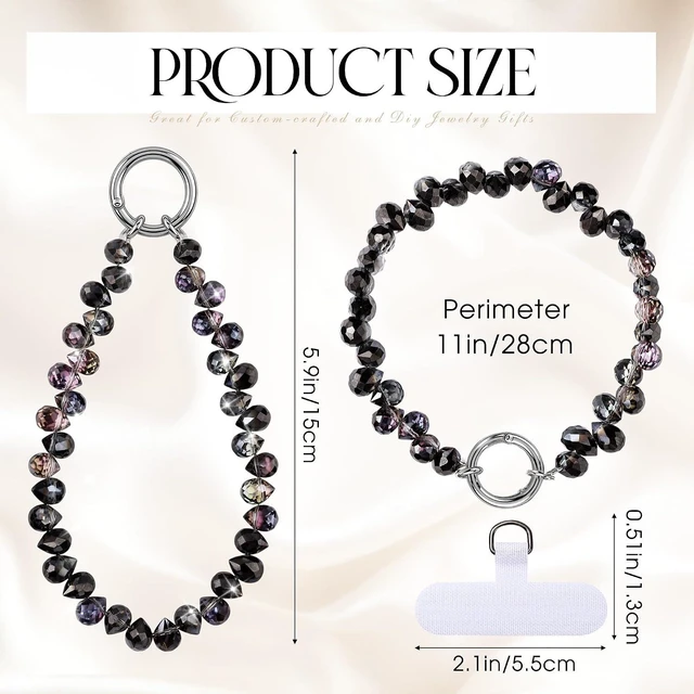 Alt view image 3 of 6 - 4 Pack Beaded Phone Wrist Strap