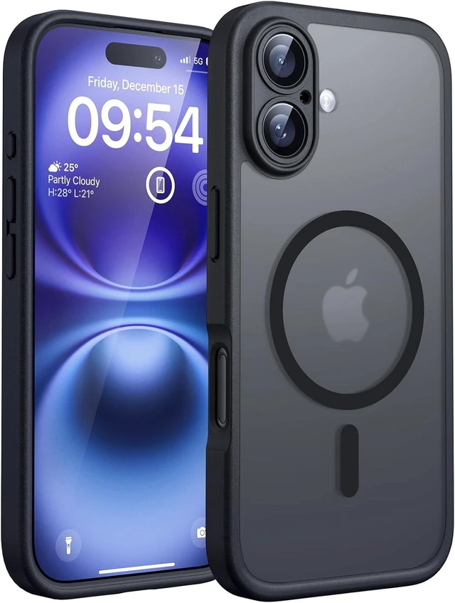Main image of for iPhone 16 Case Compatible with MagSafe Black