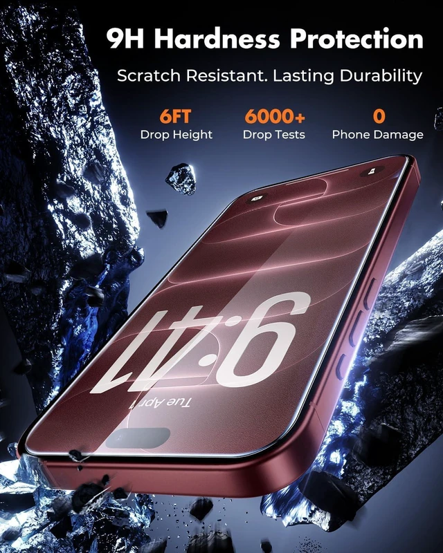 Alt view image 4 of 7 - 3-Pack Screen Protector for iPhone 18 Pro Max Tempered Glass