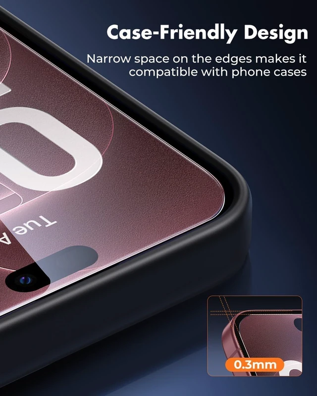Alt view image 6 of 7 - 3-Pack Screen Protector for iPhone 18 Pro Max Tempered Glass
