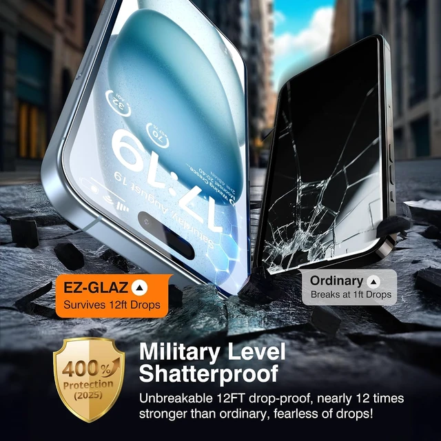 Alt view image 5 of 7 - -4+2 Pack for iPhone 15 Plus Screen Protector (6.7) HD Clear
