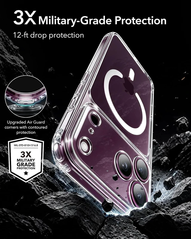 Alt view image 4 of 7 - Classic Hybrid for iPhone 18 Pro/17 Pro Case Clear