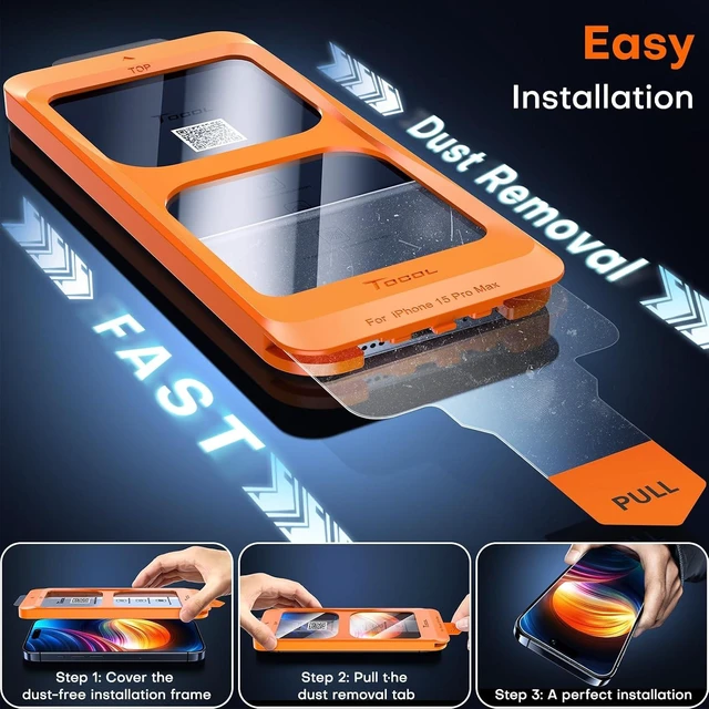 Alt view image 2 of 7 - for iPhone 15 Pro Max Screen Protector Easy Installation