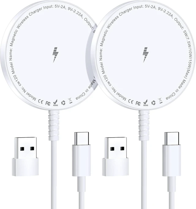 Main image of MagSafe Charger 2 Pack: Magnetic Wireless Charge iPhone 17-12 & AirPods
