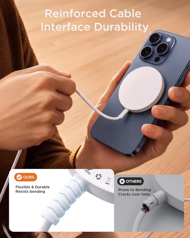 Alt view image 6 of 7 - MagSafe Charger 2 Pack: Magnetic Wireless Charge iPhone 17-12 & AirPods