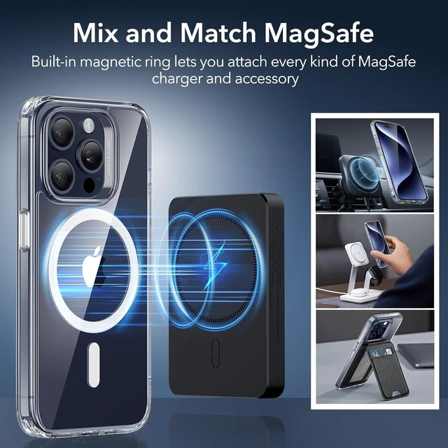 Alt view image 7 of 7 - Classic Hybrid for iPhone 15 Pro Case Clear