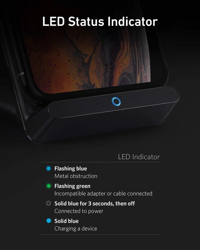 Alt view image 7 of 7 - 313 Qi-Certified 10W Max Wireless Charger Stand