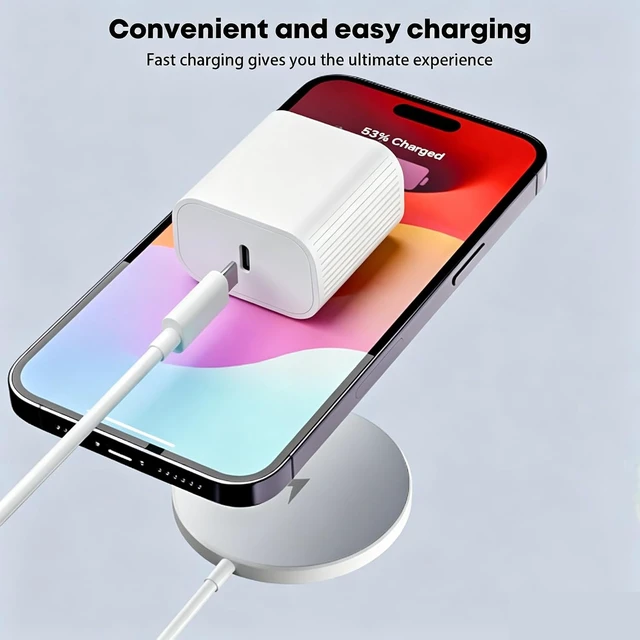Alt view image 6 of 7 - Magnetic Wireless Charger Fast Mag-Safe Charger for iPhone 16 Pro Max/16 Pro/iPhone 15Pro Max/15 Plus/14/13/12/AirPods 3/2/Pro/Pro 2 Magnet Charging Pad Mag Safe Chargerwith Dual Charging Ports